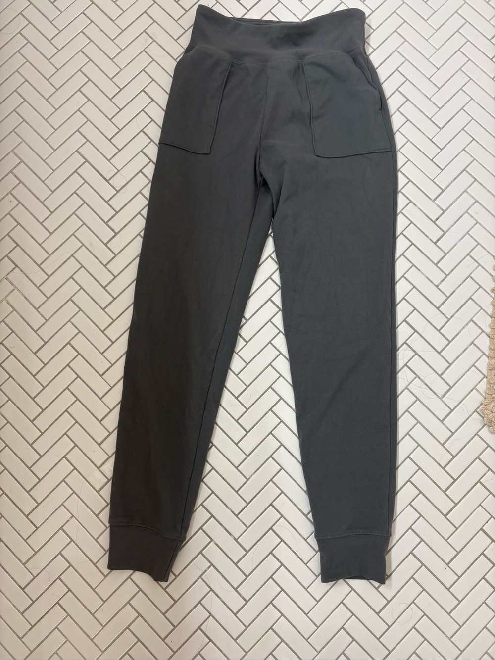 abercrombie kids Dark Charcoal High-Waist Joggers